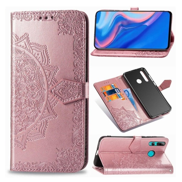 Mandala Honor 9X / 9X Pro Flip kotelot - Ruusukulta Pink