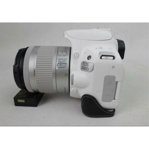 Canon EOS 200D kameraskydd underdelen äkta läder - Svart Svart