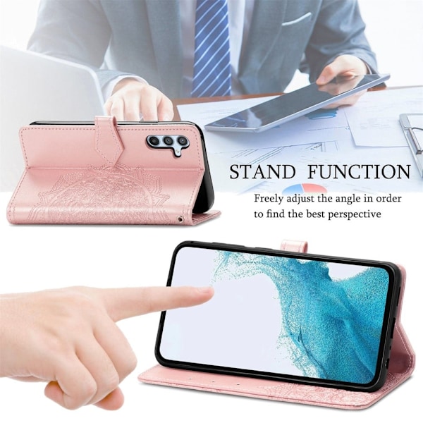 Mandala Samsung Galaxy A54 Flip Fodral - Roséguld Rosa