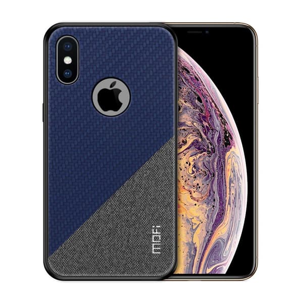 MOFI iPhone XS honor series læderhybrid etui - Blå Blue