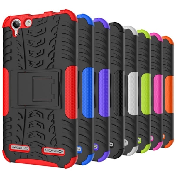 Lenovo K5 hybridcover med kickstand - Orange Orange