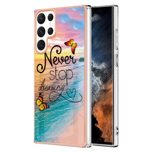 Marble Samsung Galaxy S23 Ultra Suojakotelo - Never Stop Dreaming Multicolor