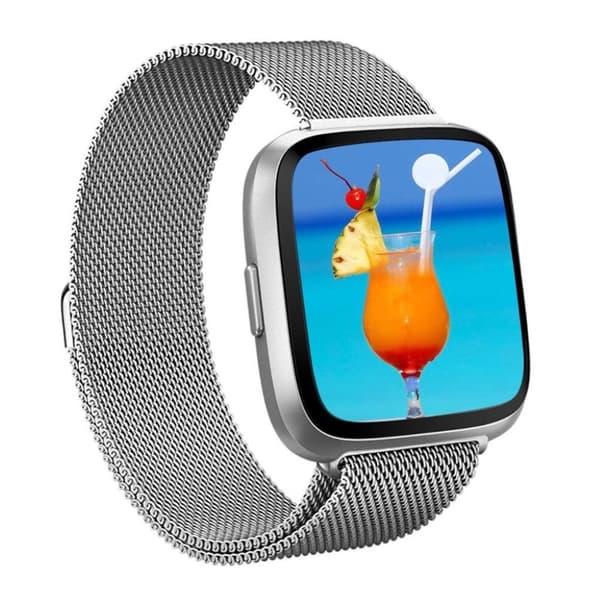 Fitbit Versa 3 holdbar rustfrit stål rem - sølv Silver grey