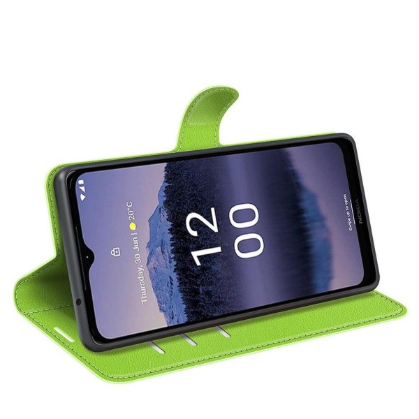 Klassisk Nokia G11 Plus Flip Etui - Grøn Green