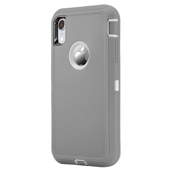 Stødsikkert kombinationsetui til iPhone Xr - Grå/Hvid Multicolor
