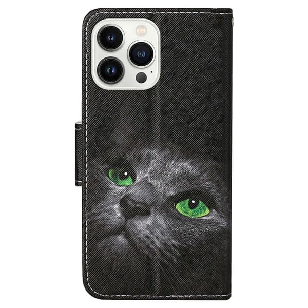 Wonderland iPhone 14 Pro Flippetui - Katt Black