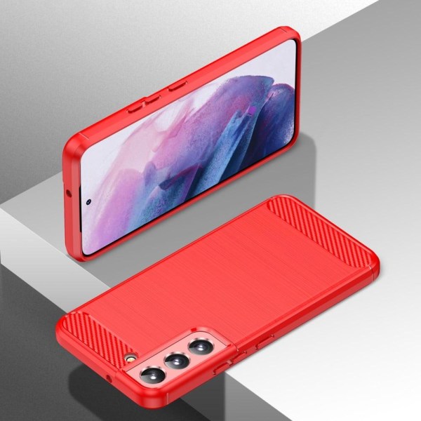 Carbon Flex Suojakotelo Samsung Galaxy S23 Plus - Punainen Red