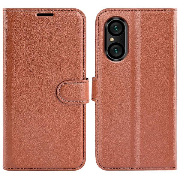 Klassisk Sony Xperia 5 V Flip Etui - Brun Brown