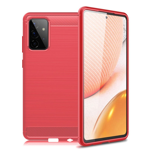 Carbon Flex Etui Samsung Galaxy A72 5G - Rød Red