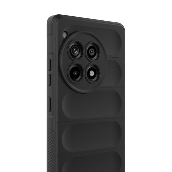 Mjukt greppformat OnePlus 12R / OnePlus Ace 3 skal - Mörkgrå Silvergrå