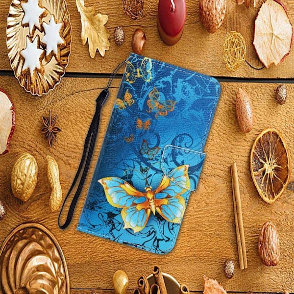 Wonderland Xiaomi Redmi 9C Flip etui - Sommerfugle Blue