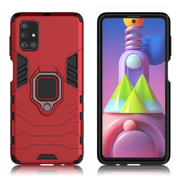 Rengassuojakotelo - Samsung Galaxy M51 - Punainen Red