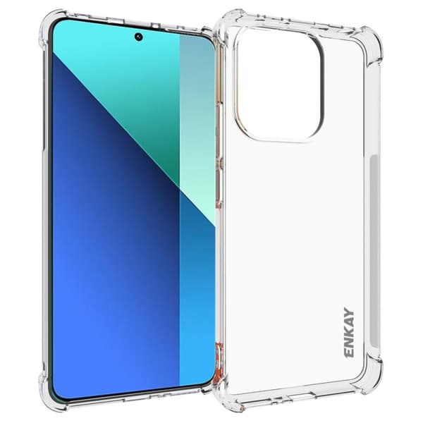 ENKAY klart anti-drop Xiaomi Redmi Note 13 4G etui - Gennemsigtig Transparent