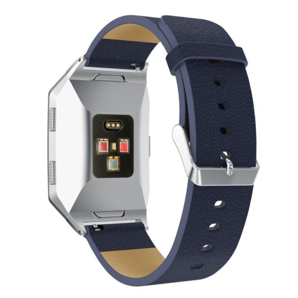 Fitbit Ionic Stilrent klockband i äkta läder - Blå Blå