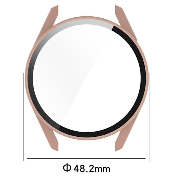 Huawei Watch GT 3 (46mm) TPU frame + tempered glass screen protector - Dark Blue Blå