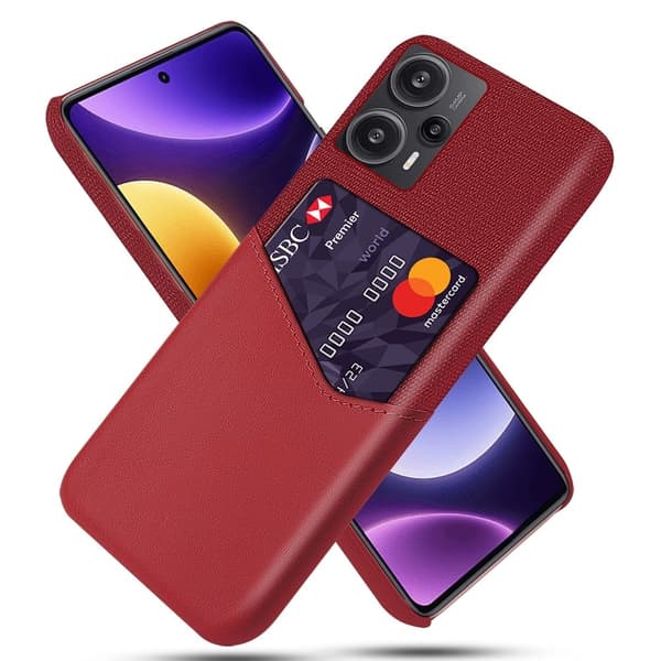 Bofink Xiaomi Poco F5 / Redmi Note 12 Turbo Kredittkort Deksel - Rød Red