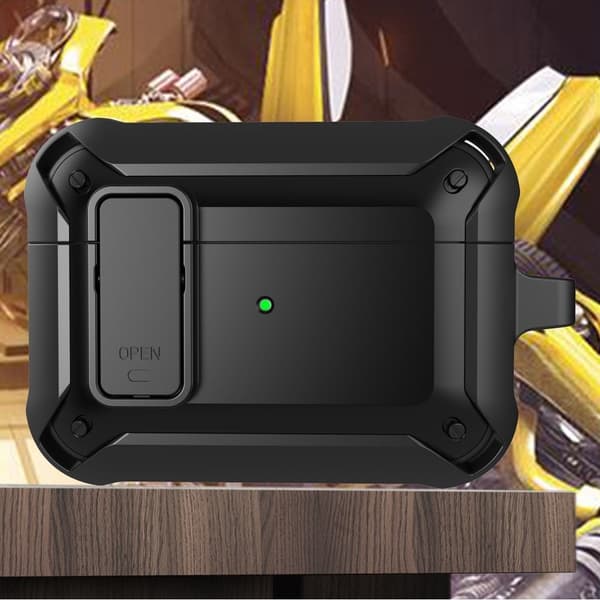 AirPods Pro TPU-etui med snap-on-lokkdesign - Svart Black