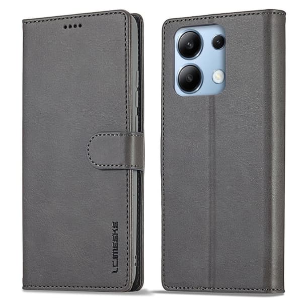 LC.Imeeke läder Xiaomi Redmi Note 13 5G  fodral - Grå Silvergrå