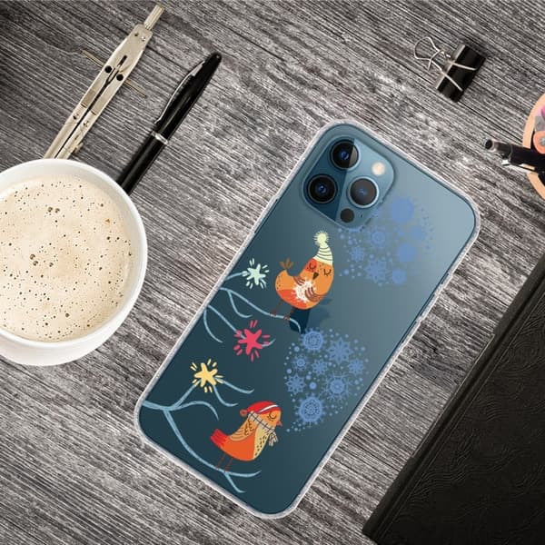 Joulu iPhone 13 Pro Max tapauksessa - Linnut Multicolor