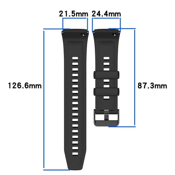 Huawei Watch GT 5 Pro 46mm Liquid Silicone Watch Band Breathable Sport Replacement Strap - Lysegrå Silver grey
