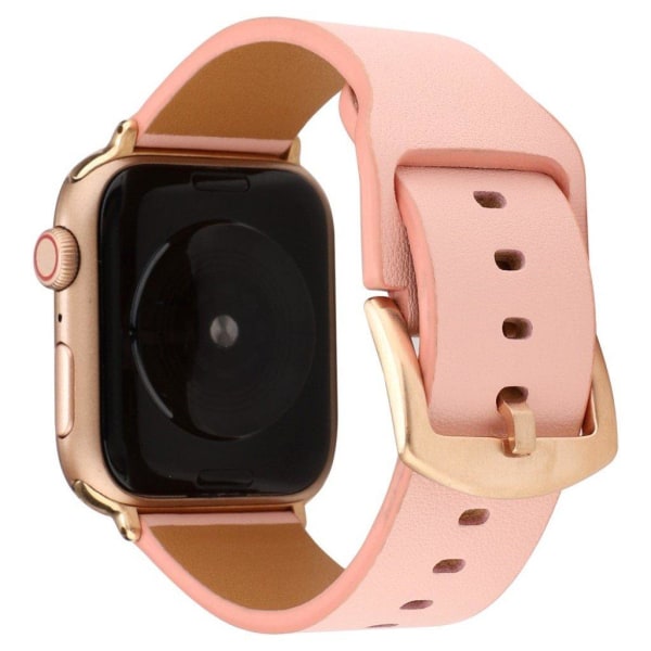 Apple Watch Series 4 40mm aitoa nahkaa oleva ranneke - Pinkki Pink