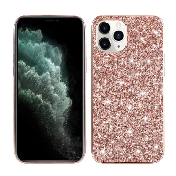 Glitter iPhone 12 Mini skal - Rosa Rosa