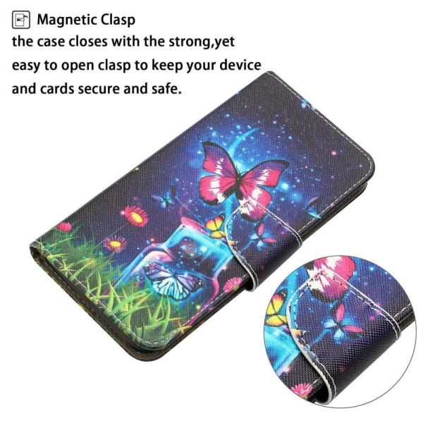 Wonderland Samsung Galaxy A53 5G Läppäkotelo - Bottle / Perhonen Multicolor