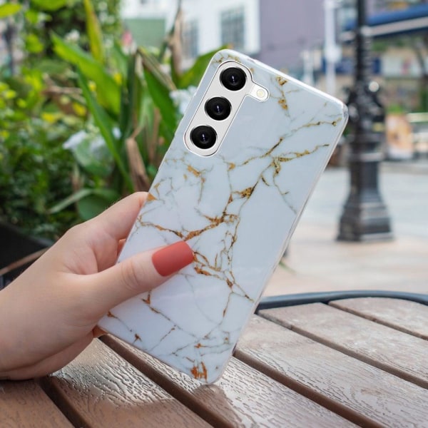 Marble Samsung Galaxy S23 Plus Etui - Hvid White