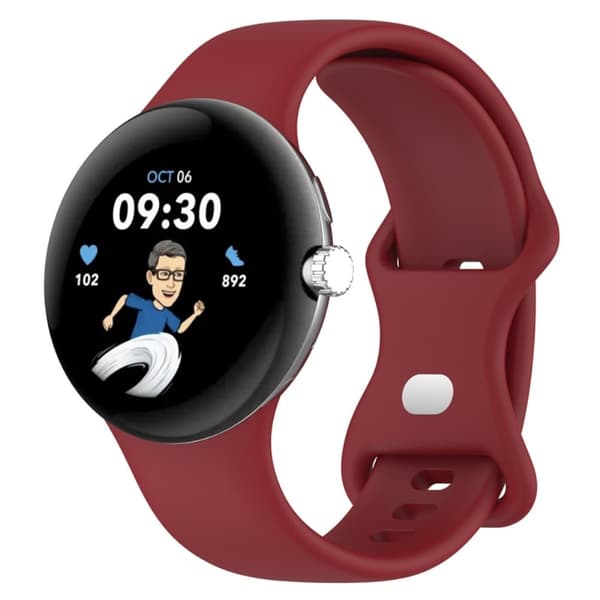 Google Pixel Watch silikoninen ranneke - Punainen Red