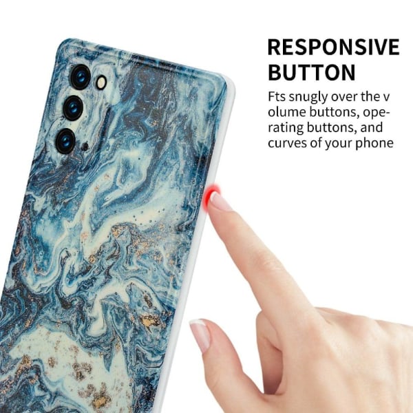 Marble Samsung Galaxy Note 20 5G / Note 20 Etui - Sort / Hvid Multicolor