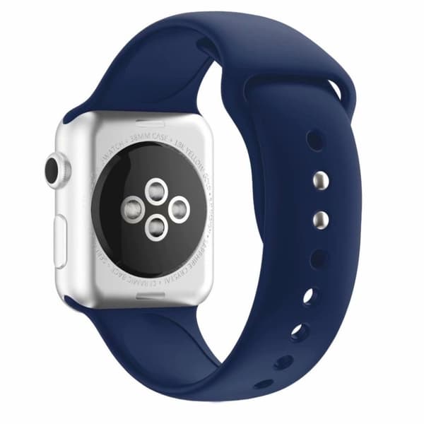 Apple Watch Series 4 44 mm klockarmband i silikon med dubbla stift - Midnattsblå Blå