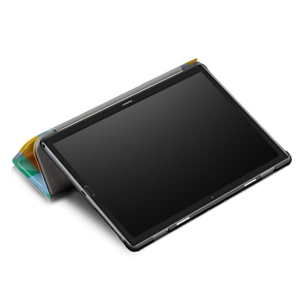 Huawei Mediapad M6 10,8 Tri-Fold Mønster Læretui - Magisk Cube Multicolor