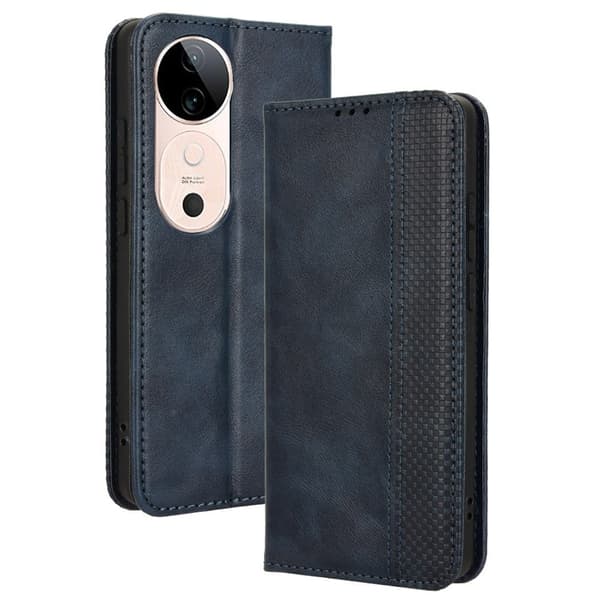 Bofink Vintage vivo S19 læderetui - Blå Blue