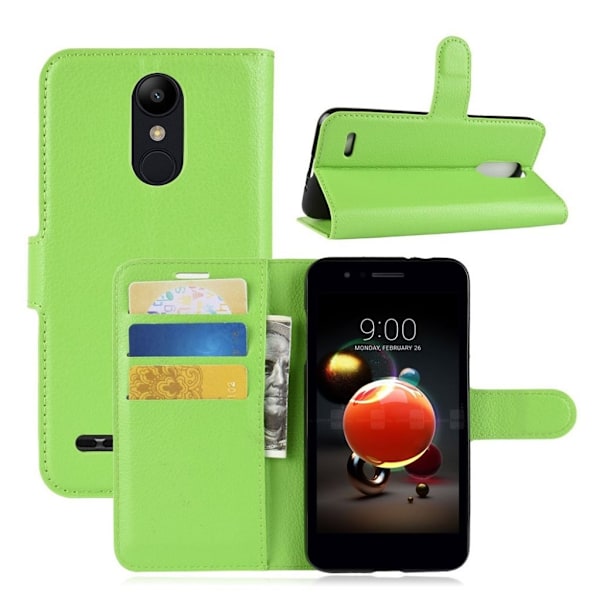 LG K8 (2018) mobilfodral syntetläder silikon stående plånbok - Grön Grön