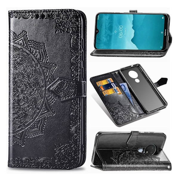 Mandala Nokia 7.2 / 6.2 etui - Sort Black