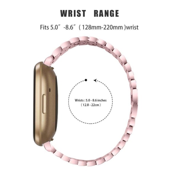 Fitbit Sense / Versa 3 shiny rhinestone décor watch band - Pink Rosa