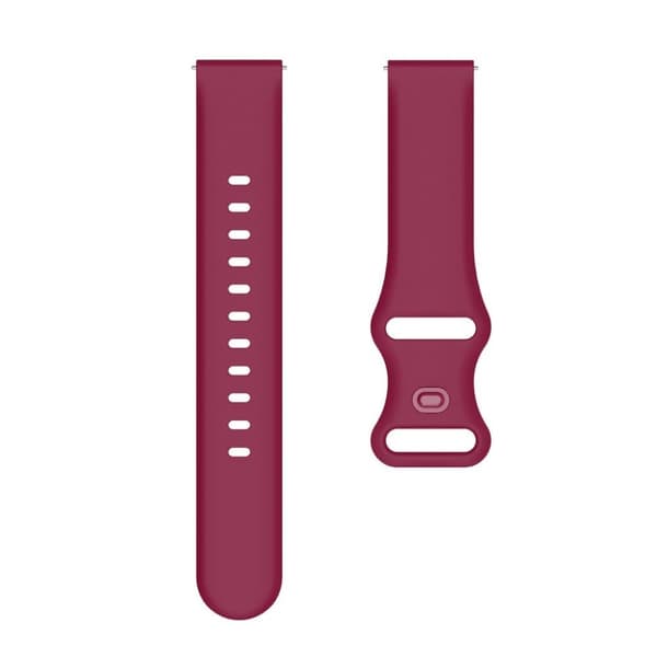 22mm Universal sport silikoni ranneke - Viininpunainen Red