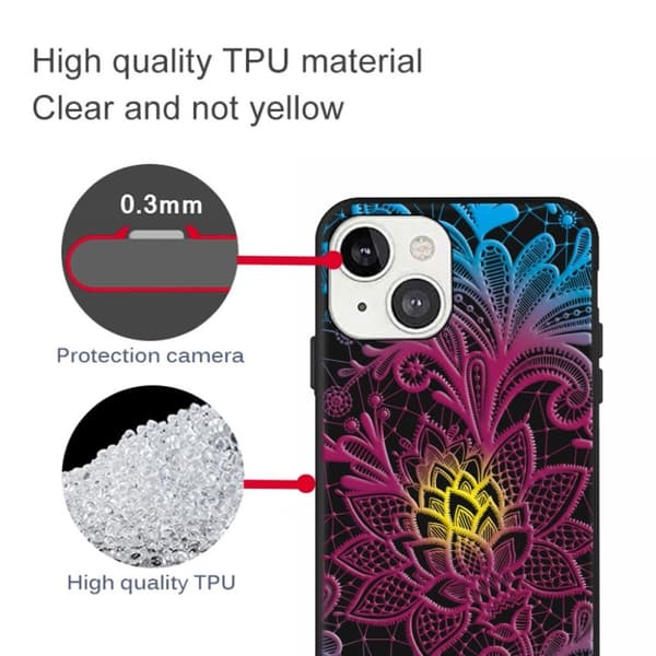 Imagine iPhone 13 Mini Suojakotelo - Henna Lotus Multicolor