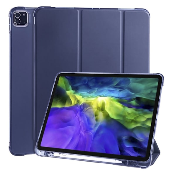 iPad Pro 12,9 tuuman (2020) / (2018) kolminkertainen nahkakotelo - Sininen Blue