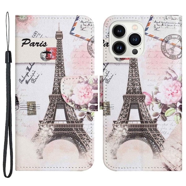 Wonderland iPhone 14 Pro Max flip etui - Tårn Multicolor
