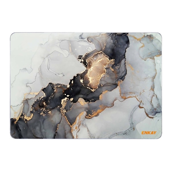 HAT PRINCE MacBook Pro 16 M1 / M1 Max (A2485, 2021) streamer light pattern style cover - Hvid Og Gyldne Gløder Silver grey