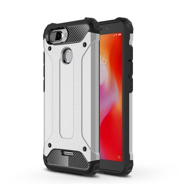 Xiaomi Redmi 6 mobilskal plast silikon värmeavledande – Silver Silvergrå
