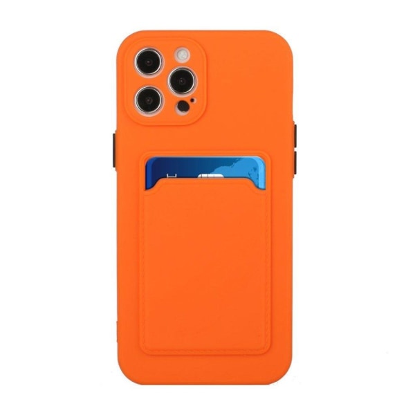 iPhone 12 / iPhone 12 Pro skal med korthållare - Orange Orange