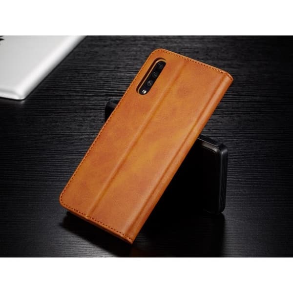 LC.IMEEKE Samsung Galaxy A50 flip etui - Brun Brown