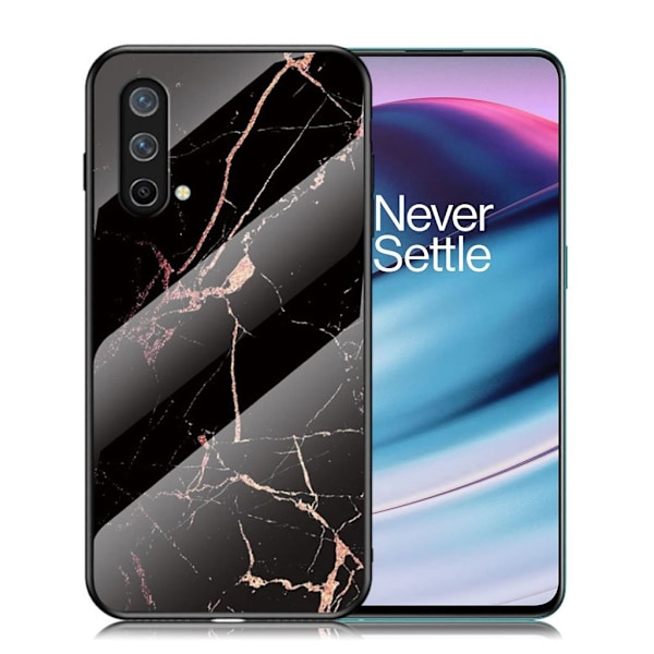 Fantasy Marmor OnePlus Nord CE 5G skal - Guld Svart Marmor Svart