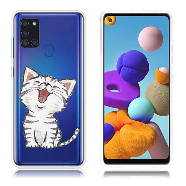 Deco Samsung Galaxy A21s cover - Sølv/Grå Silver grey
