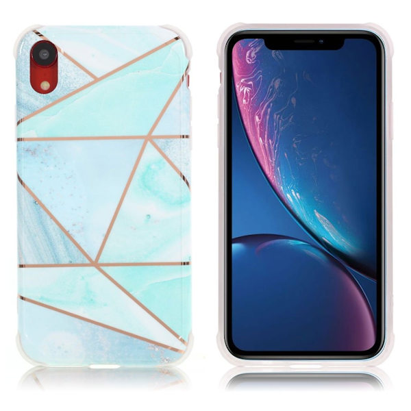 Marble iPhone Xr Etui - Grønn Green