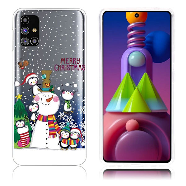 Juleveske til Samsung Galaxy M51 - Pingviner White