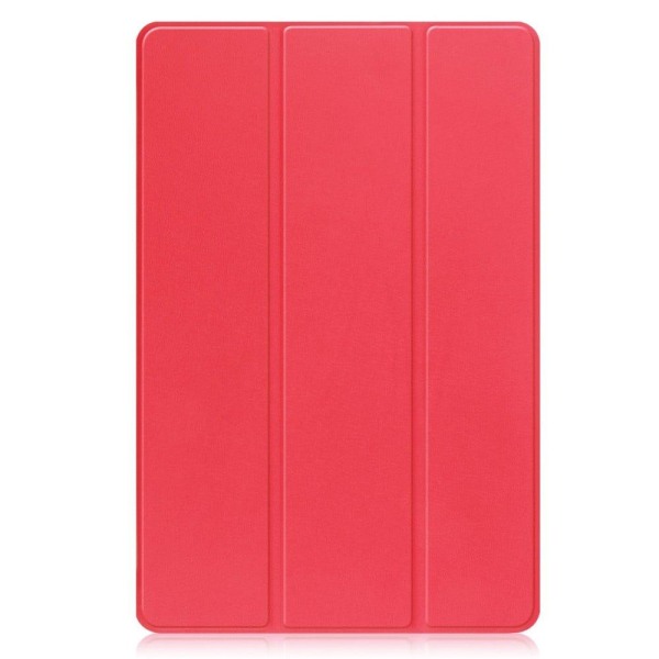 Tri-fold Leather Stand Case for Lenovo Tab P11 Pro (2nd Gen) - R Red