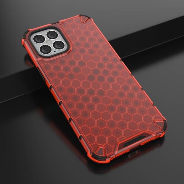 Bofink Honeycomb iPhone 12 Pro Max deksel - Rød Red